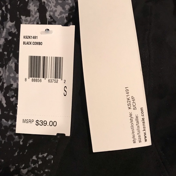 Kensie Black Combo Leggings BB36 - Picture 6 of 6